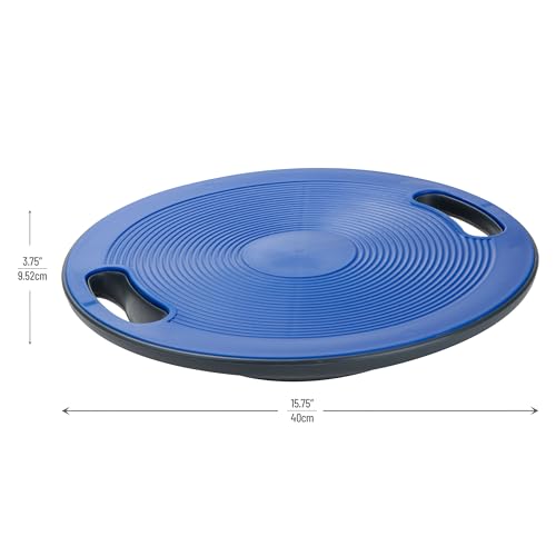 Mind Reader Balance Board, Exercise Equipment, Workout Equipment, Fitness, Balance Trainer, 15.75"L x 15.75"W x 3.75"H, Blue