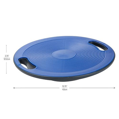 Mind Reader Balance Board, Exercise Equipment, Workout Equipment, Fitness, Balance Trainer, 15.75"L x 15.75"W x 3.75"H, Blue