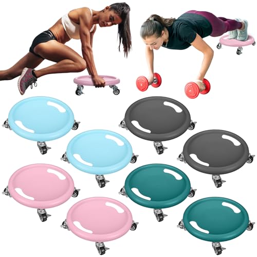 8 Pcs Abdominal Exercise Roller Wheel Abdominal Exercise Sliders for Core Workout AB Wheel Exercise Board Abdominal Board Trainer for Abdominal Core Strength Training, AB Workout Equipment