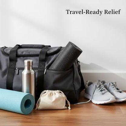 Mini Foam Roller for Travel & Gym - Compact EPP Roller for Yoga, Calves & Feet - Lightweight Hollow Design, 5.9 x 2.1 Inches, Black