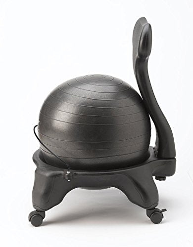 Gaiam Classic Balance Ball Chair, Stability Seat (Black) - color: Black, style: Classic