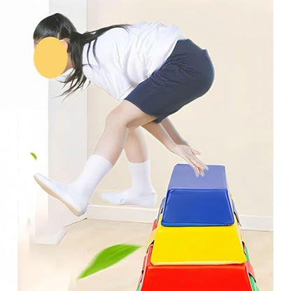 LICOME 4 In 1 Soft Plyo Box Training Jumping Boxes High-Density EPE Foam Core - Non-Slip & Easy-to-Clean PVC Leather Cover for Home Gym Outdoor Exercise