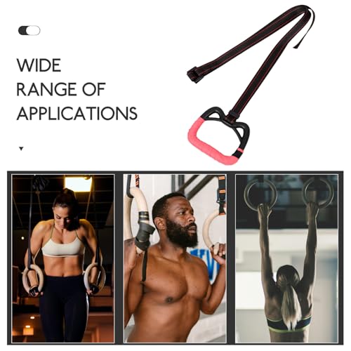 Gymnastic Rings Set 1m Adjustable Pull-up Fitness Rings with Straps for Indoor Home Exercise Training and Stretching Growth Aid