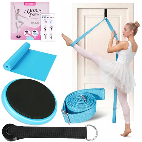 Ballet Practice Kit - Turning Board, Stretching Strap & Resistance Band to Improve Turns, Balance, Spinning for Dance