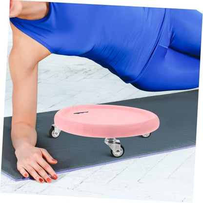 Outanaya Wheel Knee Pad Silent Gliding Discs for Core Strength Training Dual Functionality Abdominal Workout Equipment for Home Gym Use