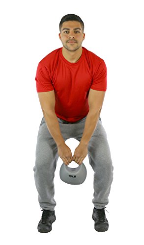 CanDo 10-3297 One Handle Medicine Ball, 15 lb, Silver - size: 15 lbs