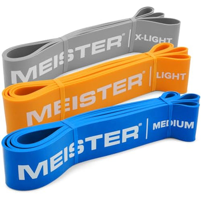 Meister X Band Comfort-Width 41" x 2" Resistance Bands - X-Wide Premium Loop Bands - style: 3 Band Set / Light