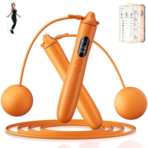 Smart Jump Rope, Wireless Jumping Rope, Supports Game App Interaction, Suitable for Home and Gym exercise, Fitness Skipping Rope, Suitable for Women, Men, Adults and Children