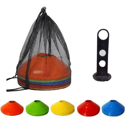 Plastic Cones 20pcs Thickened Training Cones Soccer Agility Discs Football Sports Marker Set Equipment Accessories For Outdoor Indoor Games(Orange)