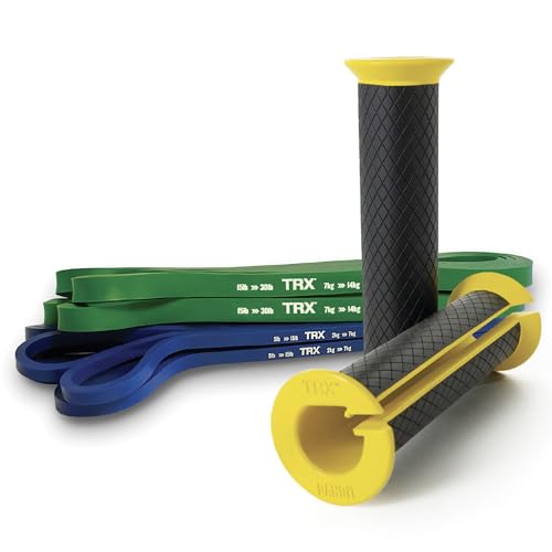 TRX Training Bandit Kit, Home Workout Resistance Band Set with Strength-Training Resistance Bands and Universal-Fit Handles for Exercise Bands