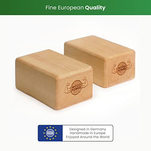WOODPOWER BalanceBlocks - Handstand Blocks & Yoga Block in One - Bodyweight Training, Gymnastics, Acrobatics, Yoga, Yoga prop and accessory, Lightweight, Good for Travel, Premium European Quality (Pack of 2)