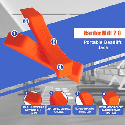 Deadlift Jack Alternative (1 Pair) Easy to Load and Unload Weight Plates, Perfect for Deadlift, Crossfit, Powerlifting, Weightlifting, Home Gym for Your Gym Bag - color: A: Orange