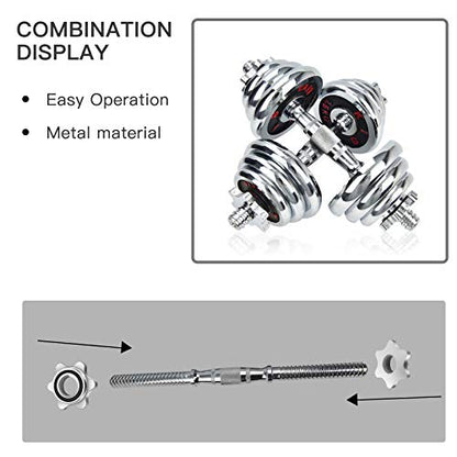 Lamoutor 2Pcs Anti-Slip Hex Nut Collar Screw for Barbell Dumbbell Weight Lifting - size: 25mm