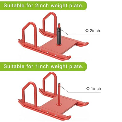 Kipika Weight Sled, Workout Sled, Fitness Strength Training Sled, Speed Training Sled for Athletic Exercise, Speed Improvement, Easily Through Obstacles, Suitable for 1" & 2" Weight Plate - color: C- Red