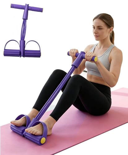 Pedal Resistance Bands with Handles, Multifunction Tension Rope for Arm, Leg, Waist and Shoulder Training