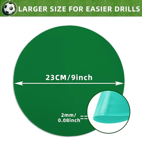 Poly Spot Markers 4inch/9 inch Non-Slip Rubber Agility Markers Flat Field Cones Floor Dots for Football, Soccer, Basketball Training Markers, School Activities, Exercise Drills, Social Distancing