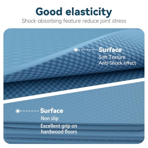 Foldable Yoga Mat Thick Non-Slip Exercise Mat - color: blue