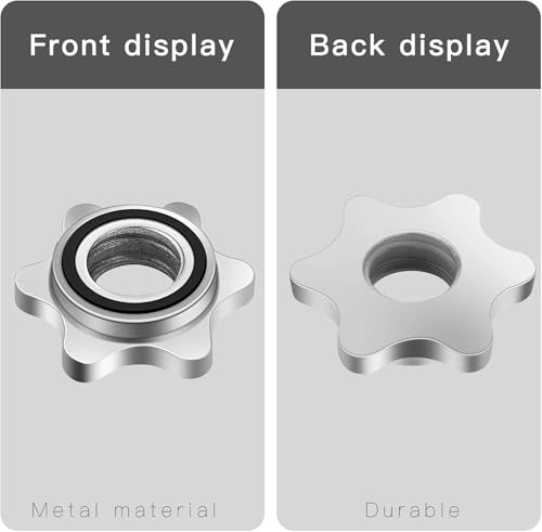 Lamoutor 2Pcs Anti-Slip Hex Nut Collar Screw for Barbell Dumbbell Weight Lifting - size: 25mm+28mm