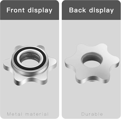 Lamoutor 2Pcs Anti-Slip Hex Nut Collar Screw for Barbell Dumbbell Weight Lifting - size: 25mm+28mm