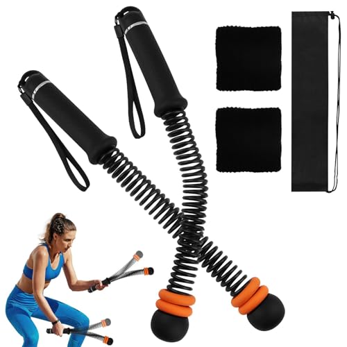 Ropeless Battle-Ropes (2-Pack) Portable Workout Ropes for HIIT Workouts,Cardio & Muscle Training, Low-Impact Training Heavy Duty Arm Exerciser for Strength Training