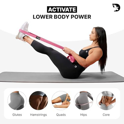 DMoose Fitness Fabric Resistance Bands for Full Body Exercises - Non-Slip Thick Cloth Stretch Band for Squats, Lunges & Bicep Curls - Long Resistance Bands for Working Out - Booty Band for Men & Women