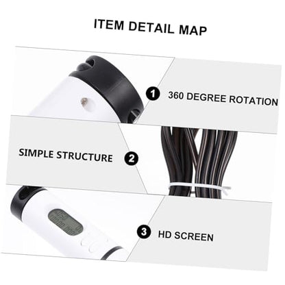 Holibanna Smart Ropeless Jump Rope Cordless Fitness Skipping Rope with Digital Counter for Indoor Arm Strength Training and Weight Loss Portable Exercise Tool for Women and Men
