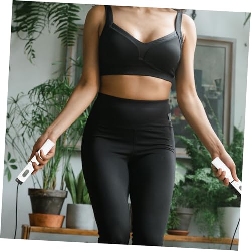 Toddmomy Smart Ropeless Jump Rope with Digital Counter, Cordless Indoor Fitness Skipping Rope, Adjustable Weighted Handle for Workout and Weight Loss Training