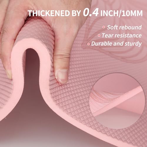 PAIDU Large Yoga Mat-72’x36’x0.4’ Extra Width ＆ Thick,Comfortable,Non-Slip Exercise Mat-Works Great on All Floor for Stretching,Yoga Studio,Gym or Home Workouts