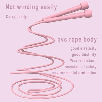 3 Pack Lightweight Adjustable Kids Jump Rope Home Fitness, Tangle Free Skipping Rope, Speed Jumping Rope for Kids, Women Men Jumping Rope for Workout