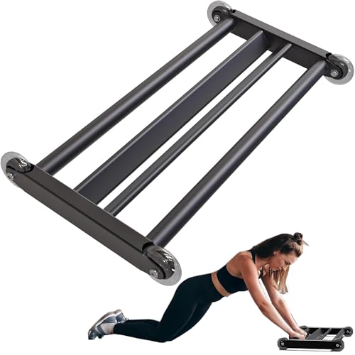 SELEWARE Glute Ham Glider Heavy Duty Ab Glute Glider Machine, Exercise Wheels for Smooth Hamstring Curl Abdominal and Leg Workouts, Multifunctional Ab Glute Machine for Home & Commercial Gym - color: A: 27.5" L*15" W