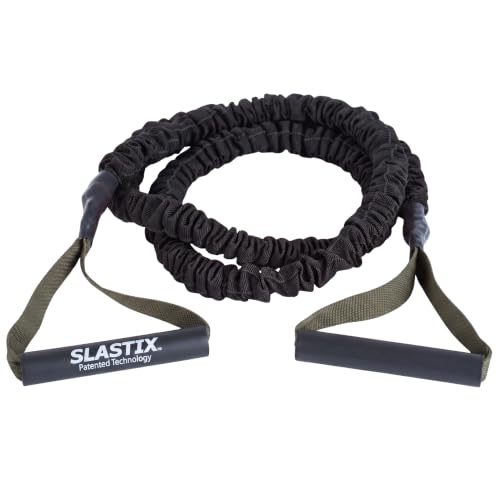 Stroops Slastix Toner Resistance Bands with Handles | Safe Sleeve Exercise Bands for Strength Training, Full Body Workouts, and Home Gym Fitness - color: Black, size: Very Heavy