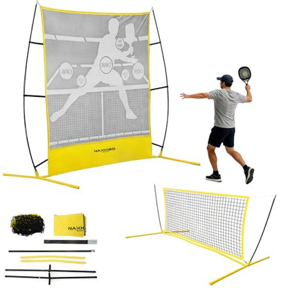 2026 Upgraded Pickleball Practice Rebounder Net, 6FT Pickleball Training Equipment with Metal Frame, Pickle Ball Rebounder for Outdoor Indoor, Pickle Ball Trainer for Dink Volley Training
