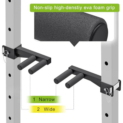 Nordic Hamstring Curl Attachment, Dip Bar, Belt Squat & Safety Spotter Arms for 2"x2" & 3"x3" Power Racks, Home Gym Strength Training Accessories