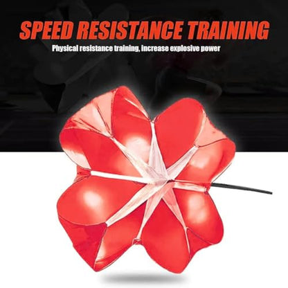 Running Speed Chute Resistance Parachute 56 inch Powerchute Umbrella Training Sprint Power Soccer Trainer for Runner, Football, Soccer Drilling