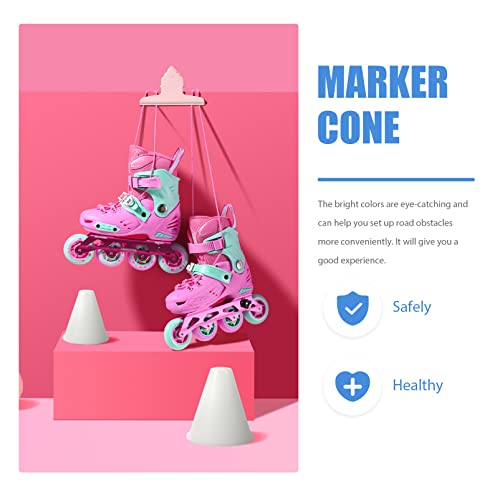 1 Set Skating Marker Cones Luminous Mini Agility Soccer Cones Plastic Glow in The Dark for Skate White