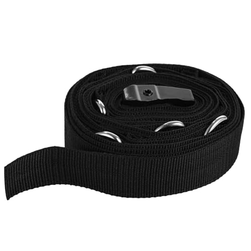 Door Anchor Strap for Resistance Bands, Multi Point Door Exercise Anchor with 5 Fixed Loops, Portable Gym Attachment, Home Workout Equipment for Pulls, Flys, Kicks, and Presses