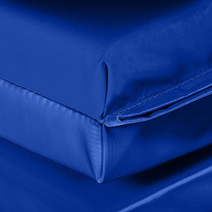 We Sell Mats 4 x 8 ft Folding Exercise Mat, 2 Inch Thick Personal Fitness & Home Gym Mat for Yoga, Pilates, Stretching & Workouts - color: Blue