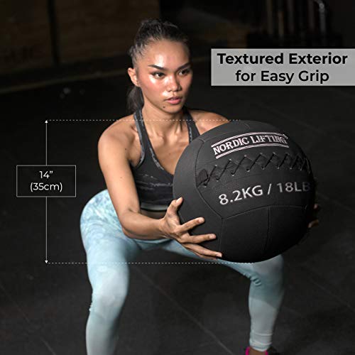 Nordic Lifting Wall Ball for Crossfit & Fitness - Medicine Ball for Gym and Strength Training