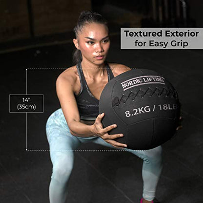 Nordic Lifting Wall Ball for Crossfit & Fitness - Medicine Ball for Gym and Strength Training