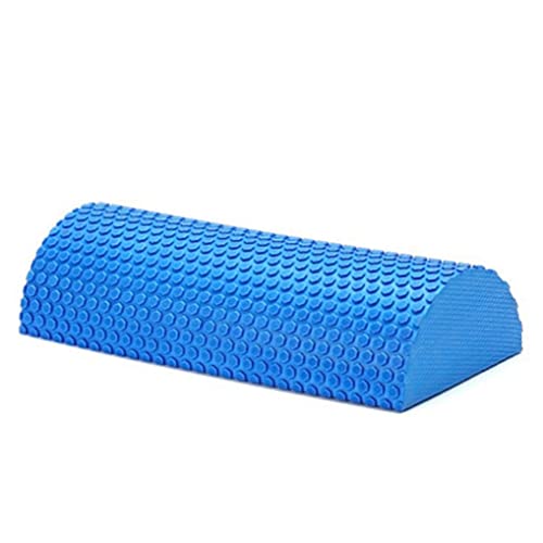 Half Round Foam Roller EVA Back Exercise Shaft Yoga Columns for Deeply Tissue Muscle Massage Blue,Sports - color: Dark Blue, 30cm