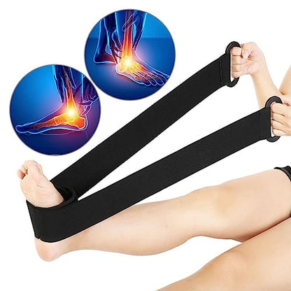 Stretching Exercise Strap, Foot Drop Plantar Ankle Training Belt, Strength Exercise Resistance Bands, 3.3 Feet Long