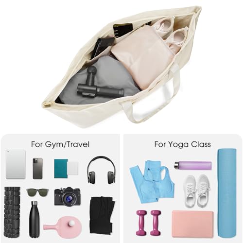 Large Yoga Mat Bag with Shoes Compartment and Wet Pocket Ladies Pilates Gym Tote Bag with Yoga Mat Holder Strap for Women Men Workout Carrier Stuff Accessories