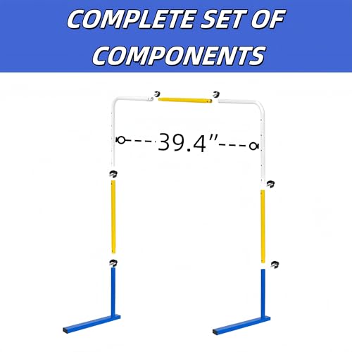 Adjustable Height Hurdles Training Equipment, 2Pcs Metal Practice Hurdles Track and Field for Kids, Youth and Adults Agility Training, Jumping Speed Hurdles for Football, Soccer, Basketball, Dogs