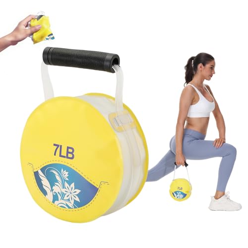 Travel Dumbbells, Water Filled Dumbbells Set, Fitness Exercise Dice 7/10/15/20 lbs, Portable Fitness Equipment, Fun for Strength Training, Core Training - color: bule flowers 7lb