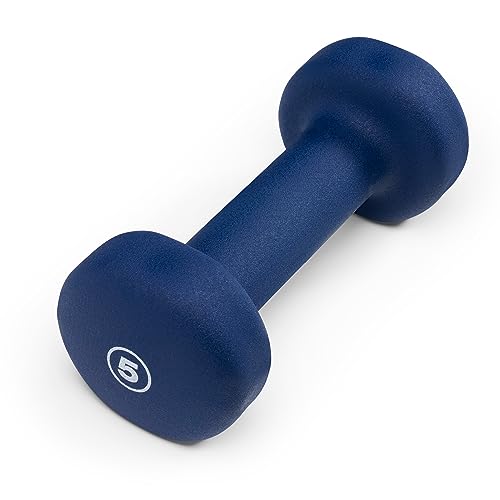 Marcy Colored Neoprene Dumbbell (Sold in Singles or Set) Hand Weights, Exercise Free Weights for Home Gym - color: E. Indigo Blue - 5lb - Single