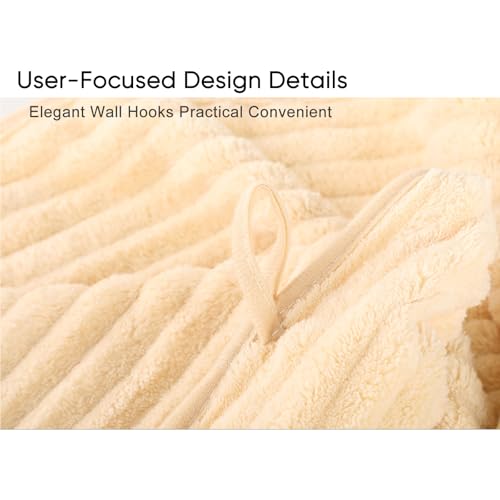 Luxury 2-Piece Quick-Dry Bath Towel Set 27.5X 55 Inches – Ultra Soft Microfiber for Bathroom, Bar, Pool, Gym & Travel – Elegant Twill Design - color: 2beige