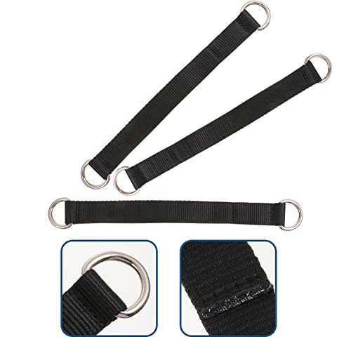 DECHOUS 3pcs Fitness Hanging Straps for Pull-Up Assist Heavy-Duty Gymnastic Ring Belt Adjustable Exercise Suspension Kit for Strength Training and Home Workouts