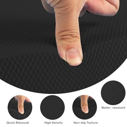 Exercise Balance Pad，Balance Foam Mat for Physical Therapy Equipment & Strength Stability Training, Slip Resistant Foam Mat for Yoga, Pilates, Meditation，Gardening knee pads - color: black