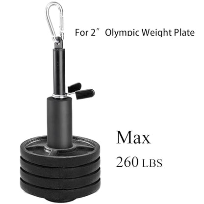 Weight Loading Pin for 1 Inch Standard and 2 Inch Weight Plate, Loading Pin with Heavy Duty Carabiner for Cable Pulley System LAT Pulldown Home Gym Workout Equipment