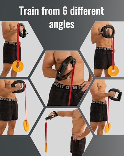 Forearm Strengthener & Wrist Strengthener, Multi-Directional Forearm Exerciser, Portable Forearm Trainer for Muscle Building, Grip Strength and Rehabilitation